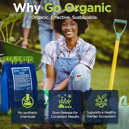 Supply Solutions 4-3-2 Nutri-Proganic Pellets Fertilizer - Ideal for Vegetable Garden Fruit trees and House Plants - All Purpose Chicken Manure Fertilizer for Indoor and Outdoor Variety of Food Crops