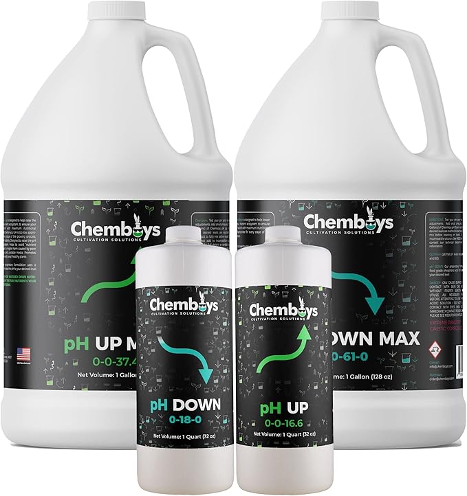 Chemboys pH Down – pH Control for pH Imbalances Stability &amp Optimal Nutrient Uptake - Hydroponics pH Adjuster Liquid Fertilizer for Plant Growth Bigger Blooms Higher Yield