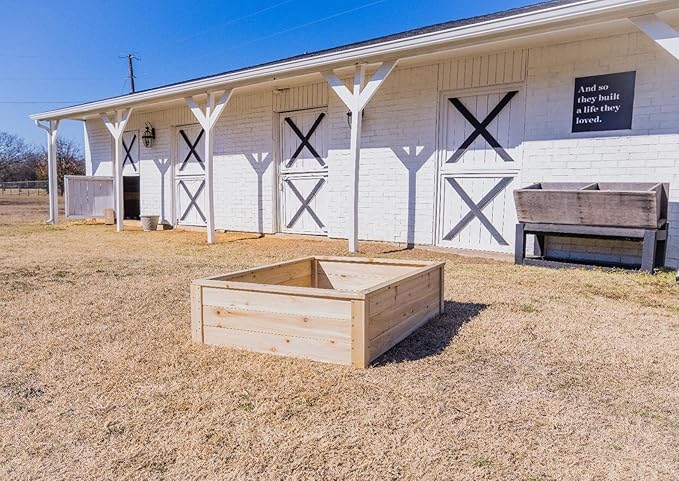 Zylina Raised Garden Bed Raised Planter Boxes for Outdoor Garden Beds Outdoor Grow Vegetables Herbs and Flowers for Backyard 46 x 35 x 12