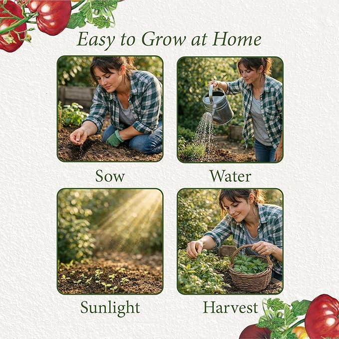 Botanical Interests: Heirloom Tomato Seed Bundle - 8 Individual Seed Packets: Non-GMO Organic &amp Heirloom Tomato Seeds: Diverse Slicing Sauce and Cherry Varieties