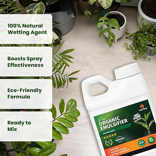 Pure Organic Emulsifier - 100% Natural Wetting Agent for Enhanced Plant Absorption Eco-Friendly Formula (32 oz)