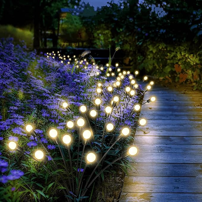 Outdoor Solar Garden Lights 8 Head LED Landscape Spotlights Waterproof Decorative Pathway Lighting for Yard &amp Patio 4 Pack