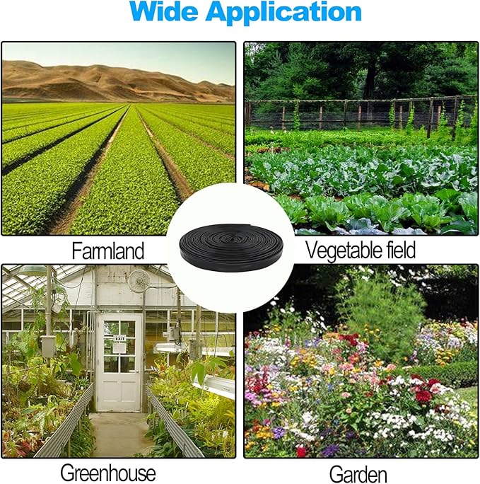 100 ft 5/8 Drip Tape Emitter Spacing 6 Automatic Irrigation Equipment for Garden and Patio - 15 mil Wall Thickness 0.53 GPH Flow Rate