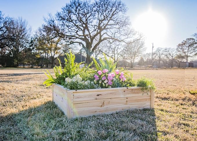 Zylina Raised Garden Bed Raised Planter Boxes for Outdoor Garden Beds Outdoor Grow Vegetables Herbs and Flowers for Backyard 46 x 35 x 12