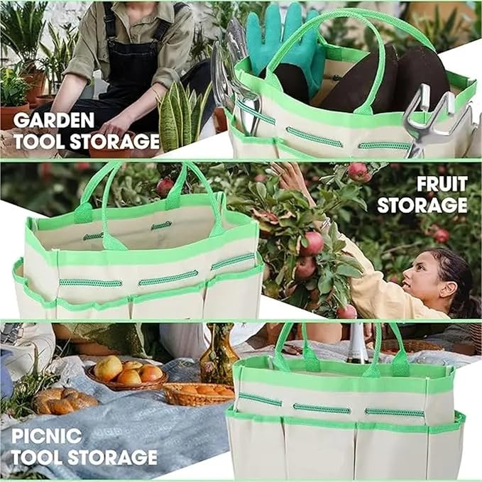 Garden Tool Set 12 Piece Gardening Tool Set with Canvas Organizer for Men and Women Outdoor Gardening Supplies Ideal Gardening Gifts for Women