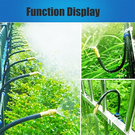 360 Curved Garden Automatic Irrigation System Automatic Drip Irrigation Kits Universal Spray Kit for Garden Plant Watering System (49.2 FT)
