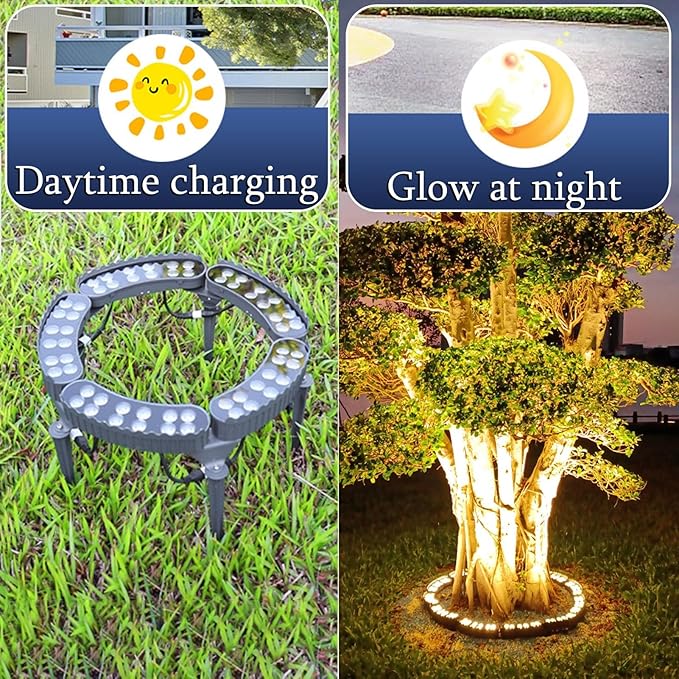 Solar Palm Tree Lights OutdoorIP65 Waterproof Landscape Spotlightsfor Garden Decoration ﻿(60W)