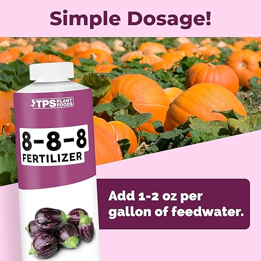 8-8-8 Fertilizer for Plants Great for Shrubs Vegetables and Flowers Plant Fertilizer by TPS Plant Foods 32oz (1 Quart)