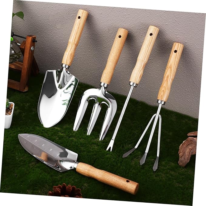Garden Tool Set with Comfortable Handles Durable Stainless Steel and Multi-Functional Design Gardening Kit for Adults for Planting Pruning and Digging Tasks