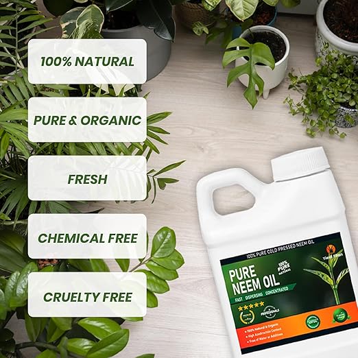 100% Pure Cold-Pressed Neem Oil – Multi-Purpose Natural Neem Oil Extract (1Gal)
