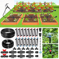240FT Drip Irrigation System Kit New Quick-Connect Automatic Garden Watering Misting System for Greenhouse Yard Lawn Plant with 1/2 inch Hose 1/4 inch Distribution Tubing and Accessories