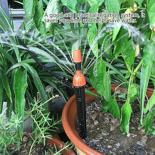 15m/49.2ft 8/11 Hose izing Nozzle Ector Kit Irtion System Automatic Spraying Drip Irtion Kit with Quick ectors for Garden Plant