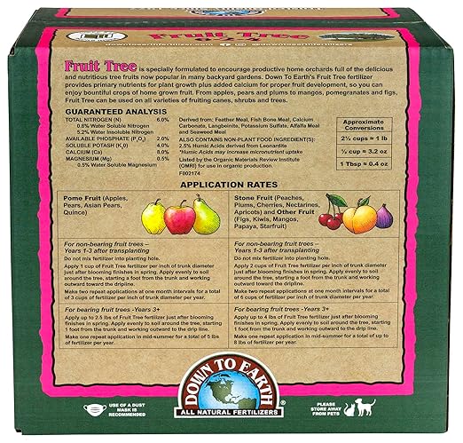 Down To Earth All Natural Fertilizers Organic Fruit Tree - Plant Food for Apples Pears Plums and Tropical Fruit Trees 6-2-4 15 lb