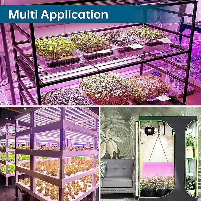 LED Plant Grow Light Full Spectrum Sunlight Plant Light Veg/Bloom Daisy Chain Heat Lampwith Pull Chain Switch for Plants Growing TentA100CM
