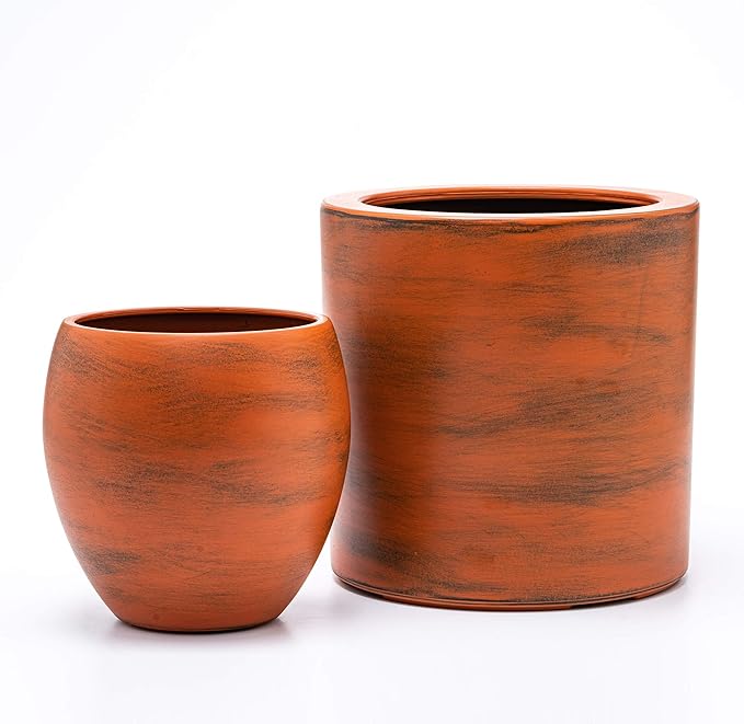 7.8 in. Painted Plastic Self Watering Planter Pot