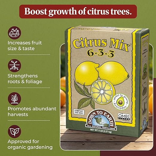 Down To Earth Citrus Mix 6-3-3 &amp Acid Mix 4-3-6 Fertilizer Bundle | Organic Plant Food for Citrus Blueberries &amp Acid-Loving Plant | Nutrient-Rich Soil Amendment for Garden &amp Potted Plants