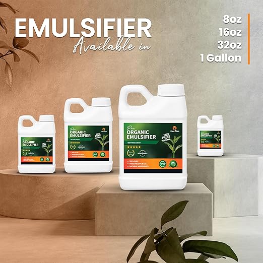 Pure Organic Emulsifier - 100% Natural Wetting Agent for Enhanced Plant Absorption Eco-Friendly Formula (32 oz)