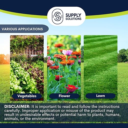 Supply Solutions Premium 97 Solution Grade Gypsum - Fast Acting Gypsum for Soil - Organic Calcium Sulfate Dihydrate - Gypsum Powder for Root Growth Lawns Mushroom Cultivation (25lbs)