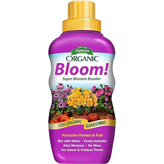 Espoma Organic Bloom! 16-Ounce Concentrated Plant Food – Plant Fertilizer and Bloom Booster for All Flowering Plants. Promotes Vigorous Growth and Blooming - Pack of 2