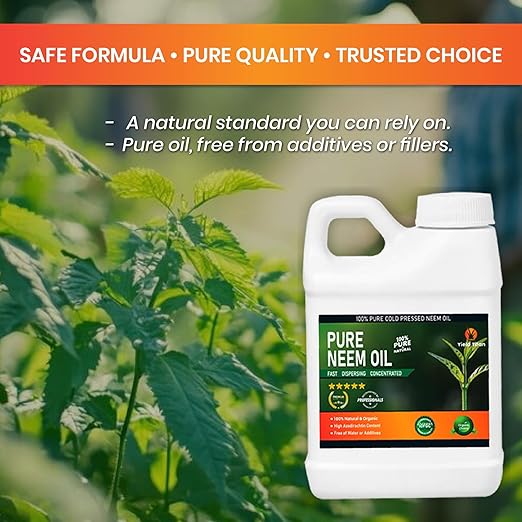 100% Pure Cold-Pressed Neem Oil – Multi-Purpose Natural Neem Oil Extract (1Gal)