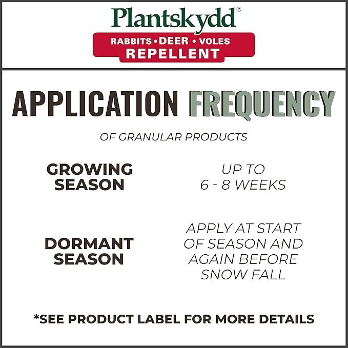 Plantskydd Animal Repellent - Repels Deer Rabbits Elk Moose Hares Voles Squirrels Chipmunks and Other Herbivores 3.5 LB Granular Shaker Jug (PS-VRD-3)