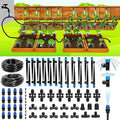 Bonviee Drip Irrigation System 230FT – Quick Connect Garden Watering Kit with Adjustable Drip Emitters 1/4” &amp 5/16” Tubing for Raised Beds Greenhouse Lawn Automatic Timer Compatible