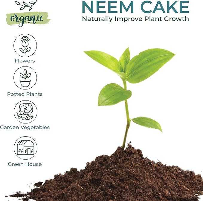 Zatural Natural Neem Cake Powder | Premium Organic Soil Conditioner &amp Plant Fertilizer | Azadirachta Indica Seed Meal (5 Pounds)
