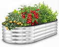 Utopia Home Galvanized Raised Garden Bed Kit 4x2x1ft Planter Box Raised Garden Beds Outdoor Easy Assembly Metal Raised Bed for Gardening Vegetables Fruits Flowers - Pack of 01 - Silver