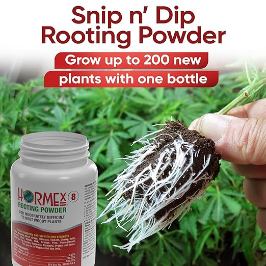 Hormex Rooting Powder #8 Grow Cubes Shears Combo - Rooting Hormone for Semi-Hardwood Plants &amp Medicinal Cuttings | Root Starter Cubes for Cloning Plants | Precision Straight-Blade Shears (50 Plu