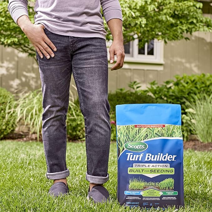 Scotts Turf Builder Triple Action Built For Seeding Weed Preventer and Fertilizer for New Lawns 4000 sq. ft. 17.2 lbs.