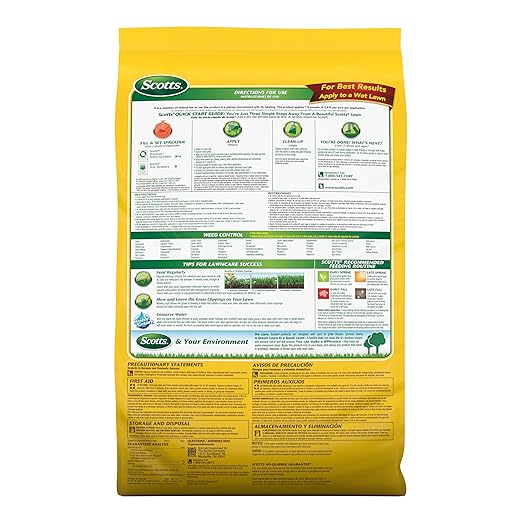 Scotts Turf Builder Weed and Feed3 - Weed Killer Plus Lawn Fertilizer Controls Dandelion and Clover Grass Fertilizer For Up To 15000 sq. ft. 42.87 lbs.
