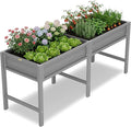 YEFU Raised Garden Bed for Outdoor: Gray 72 x 24 x 30 Sturdy Elevated Gardening Planter Box with Legs for Patio Vegetable Herb Flower Planting - Reliable Choice for Suburban Homeowners