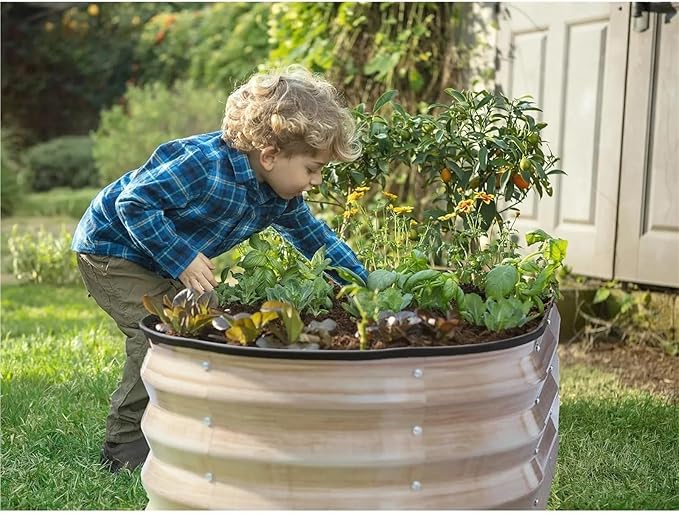 Raised Garden Bed 4×2×1 Ft Galvanized Raised Garden Beds Outdoor Planter Raised Beds for Gardening Vegetables Flowers for VegetableFlower