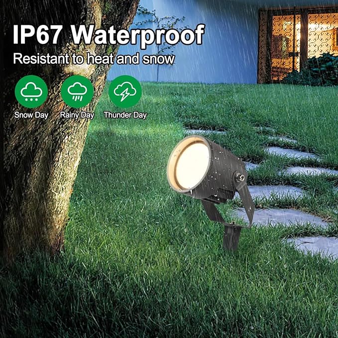 Outdoor Spotlight - LED Landscape Decorative Lights 220V Spotlight Led Beam Light IP67 Waterproof Garden Villa Landscape Tree Floodlight Rotation Spotlights(Red Light48W)