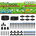 2026 Upgrade 230FT Quick-Connect Drip Irrigation System Kit with 1/4” &amp 1/2” Fast-Lock Tubing Adjustable Emitters &amp Sprinklers for Garden &amp Greenhouse