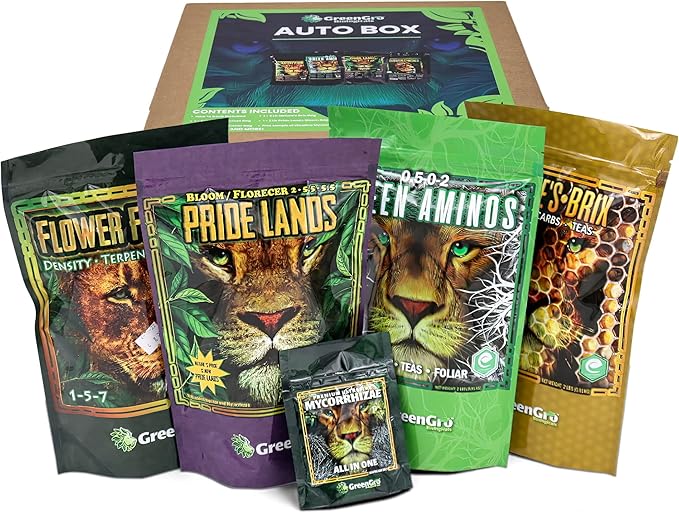 GreenGro Auto Box Organic Fertilizer Starter Kit for Indoor and Outdoor Plants All-Natural Plant Food with Nutrients for Rooting Growing Bloom Hydroponics and Potting Soils
