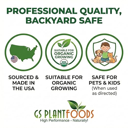 GS Plant Foods Root Ruckus Compost Fertilizer Organic Plant Food - Turbo Charged Compost for Plants - Humic Acid &amp Sea Kelp Nutritional Root Supplement for Lawns Soil Shrubs &amp Vegetables - 1
