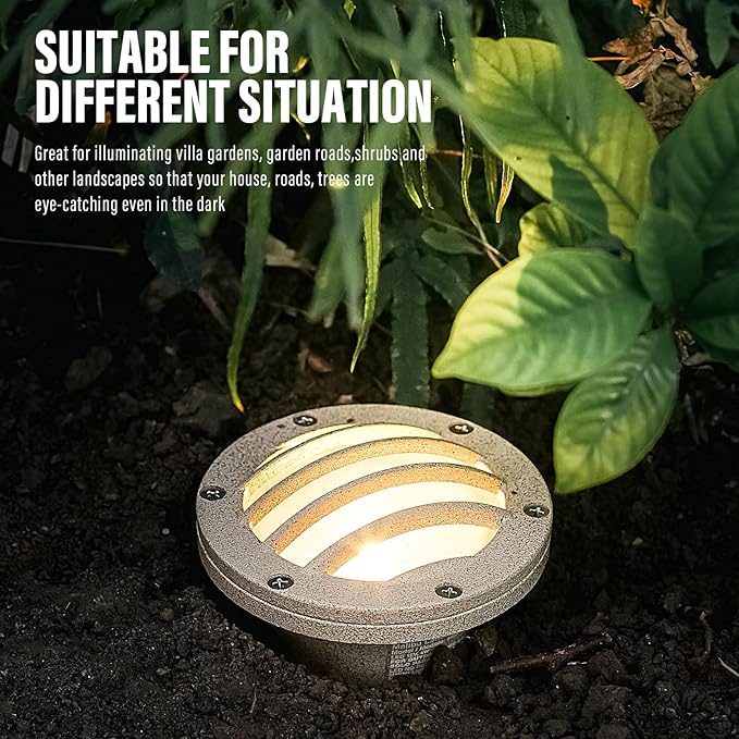 Malibu C LED Well Light Low Voltage Landscape Lighting Floodlight Spotlights for Driveway Deck Garden Outdoor Lighting 8403-3500-01