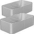 2 Pack Tall 8x3FT Corrugated Galvanized Steel Raised Garden Bed Outdoor Metal Above Ground Garden Bed for Vegetables and Flowers Raised Beds for Gardening