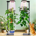 Indoor Plant Hydroponics Growing System Tower Kit with Grow lightHerb Vegetable Indoor Gardening System with Standing Floor Tall LED Grow LightsHeight Adjustable with StandTimerTrellis