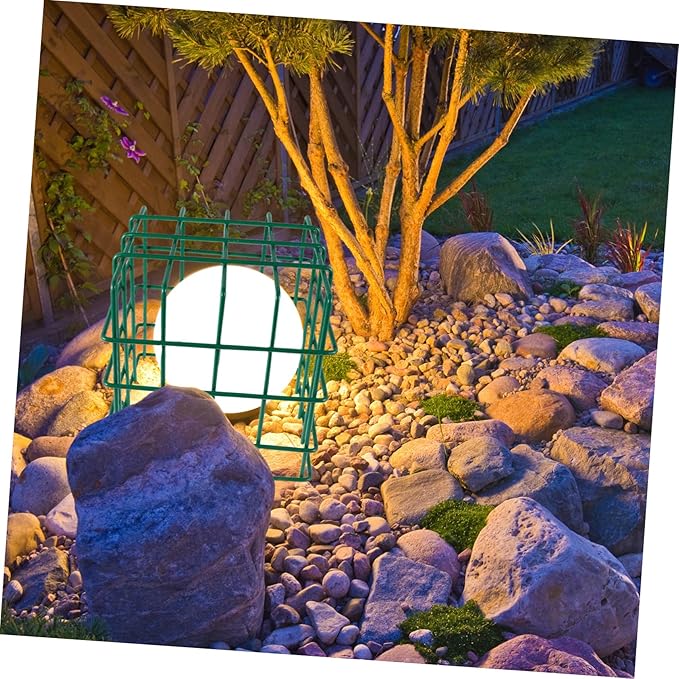 Spotlights Cage Wire Guard Durable Iron Landscape Lighting Protection for Outdoor Gardens Pathways Doorways andYards Weather Resistant Wire Dome for Ground Solar Lamps