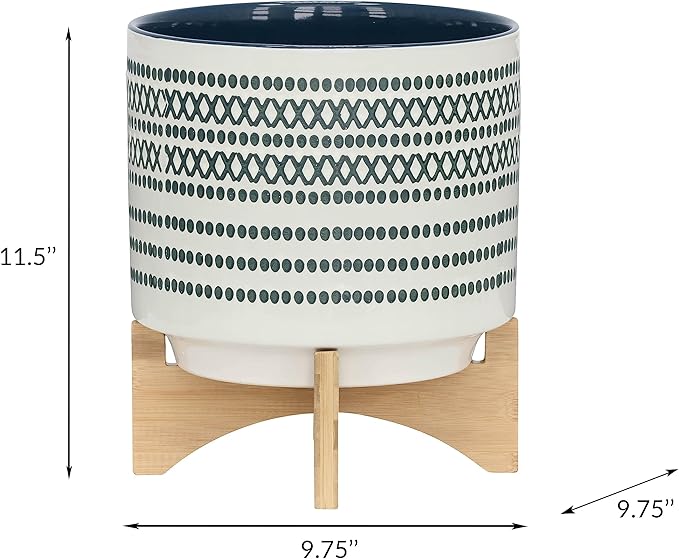 Generic 10 Planter ON STANDW DOTS Blue