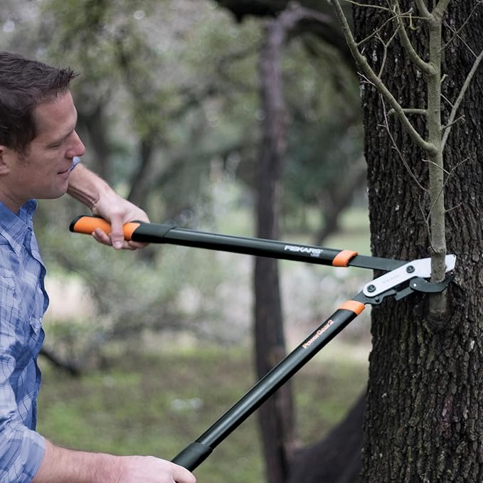 Fiskars 25-Inch Loppers for Tree Trimming Heavy Duty Sharp Steel Blade Tree Branch Cutter with up to 1.75 Diameter Cut Capacity PowerGear2 Design with Compound Action for More Power Hand Loppers