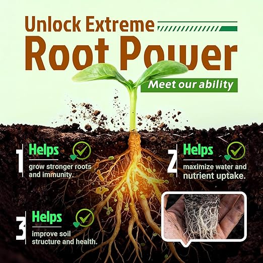 Dr. Raifya's Mycorrhizal Fungi Inoculant 10X Concentrated Up to 700 Plants–Organic Root Stimulator to Strengthen Roots Enhance Growth &amp Increase Yield Safe for Vegetables Flowers &amp Fruits
