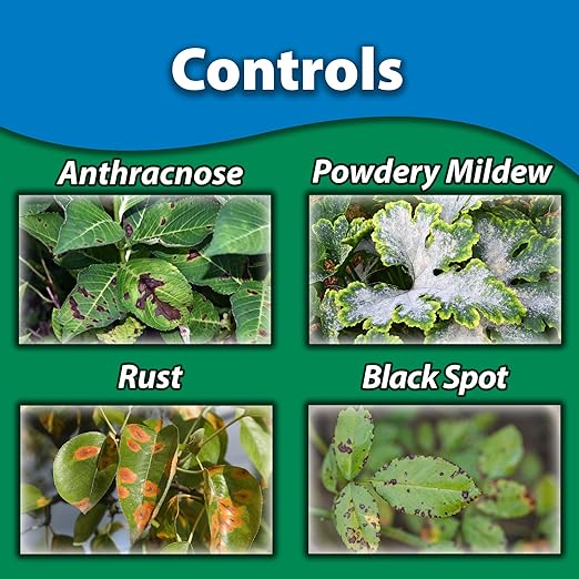 Monterey Fungi-Max Bundled with Measuring Spoon - Fungicide for Plants - Myclobutanil Fungicide for Lawns Plants Vegetables and More - 1 Pint