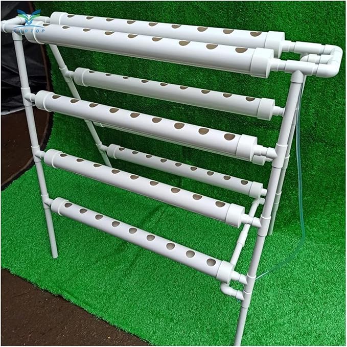 Hydroponic Tower Growing Sytem 72 Sites 8 Pipes Hydroponic Grow Kit Garden Planting Equipment Nft Soilless Balcony Indoor Greenhouse Tool Lettuce Strawberry Easy to Insta