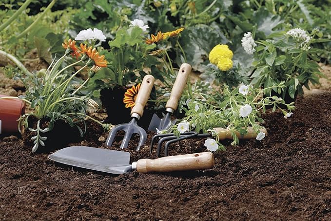 Garden Tool Kits Balcony Gardening Tools Set 4 Piece Garden Tool Set - Consists of: 1 x Potting Shovel 1 x Transplanter 1 x Flower Rake 1 x Fork
