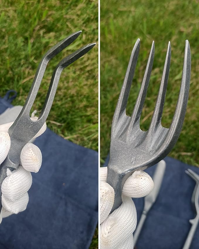 Elegant Gift Boxed Garden Tool Set - Customized Name Heavy Duty Galvanized Steel 4-Piece Kit with Shovel Trowel Fork Rake for Gardening