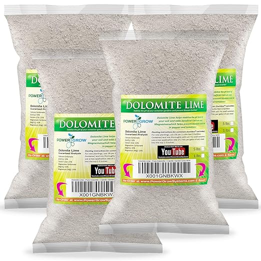 Dolomite Lime - Pure Dolomitic/Calcitic Garden Lime (20 Pounds) + Calcium and Magensium