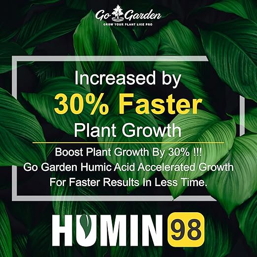 Go Garden Humic Acid for Plants (Humic Acid 98%) - Natural Plant Growth Stimulator - Organic Plant Food 450 G